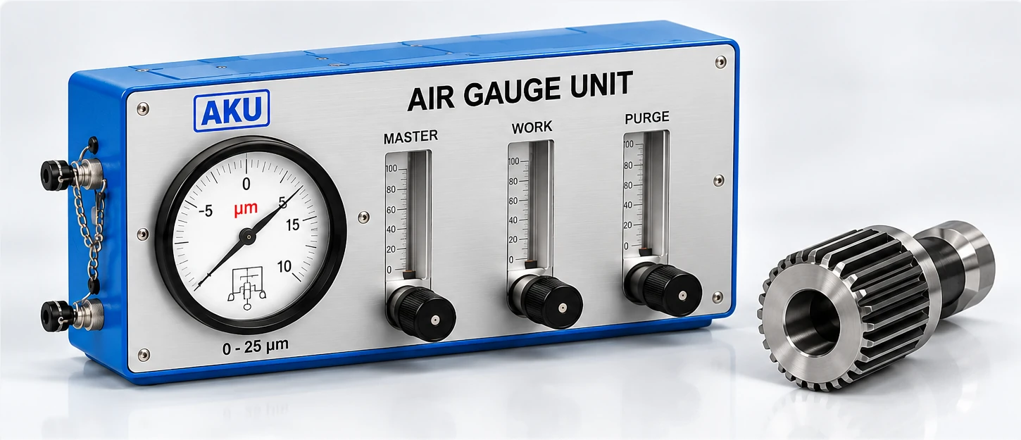 Approved air gauge unit and spline gauge photograph